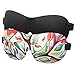 MoKo Eye Mask, [2 Pack] Contoured Sleep Mask for Women & Men, Soft Sleeping Eyeshade Blindfold with Adjustable Strap for Travel, Shift Work, Blocks Light - Black & Lucky Tree