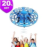 S.SUPERLOVE UFO Flying Toys Mini Heliball RC Flying Ball Hand Controlled Drone Flying Orb Infrared Induction Hover 360 Whirley Ball with Lights Flying Toys for Boys Girls