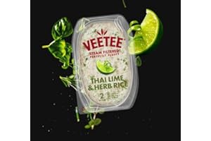 Veetee Thai Lime and Herb - 2 Minute Rice Microwavable Meals - Instant Rice Meals Ready to Eat Gluten Free Precooked Rice - 10.6 Ounce (Pack of 6)
