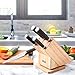 DEIK Kitchen Knife Set 6-Piece Stainless Steel with Wood Handle, Rotatable Block Set for Recipe and Laptop