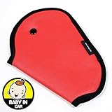Car Kids Seat Belt Cover Harness Repositions Strap Adjuster Leatherette Pad Belt Booster - 