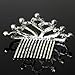 kilofly 6pc Princess Party Favor Crown Crystal Rhinestone Tiara Hair Comb Clip