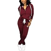 Mrskoala Two Piece Outfits for Women Tracksuit Sweat Suits Workout Jogging Sets Loungewear with Pocket