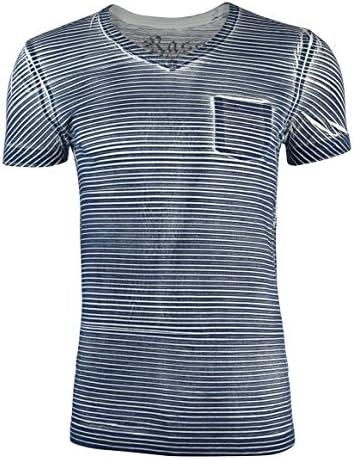 Rass Vintage Collection Striped T-shirt – Men’s Tee Shirts MJC5017-NVY-M
