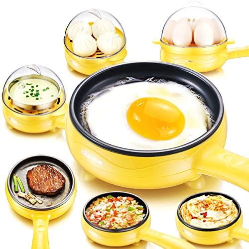 LLYY Egg Steamer, Boiler for up to 7 Eggs with Poacher and Steamer SteamerRack,Poachers Boilers Non Stick Pans Double Layer Multifunction Frying Pan [Energy Class A]