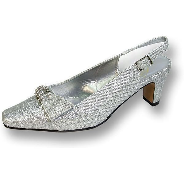 thumbnail image 2 of Emily Bridal 131-1 Women's Wedding Shoes Closed Toe 1.57 Inches Spool Heel Satin Pumps Bridal Shoes (EU35/5 B(M) US, Ivory) 2 of 11
