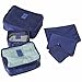 ARKTEK 6-Pack Travel Organizers Packing Cubes with Laundry Bags - Navy Blue