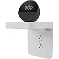 BELIEFLUO Outlet Shelf Holder, Bathroom Decor with Built-in Cable Management,A Space Saving Solution for Homepod Mini,Google Home/Echo/Smart Speakers/Electric Toothbrush/Cell Phone (Standard)