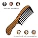 Green Sandalwood Hair Comb No Static Detangling Natural Aroma Handmade Wooden Buffalo Horn Comb Fine Tooth Comb (big interval comb handle verawood)