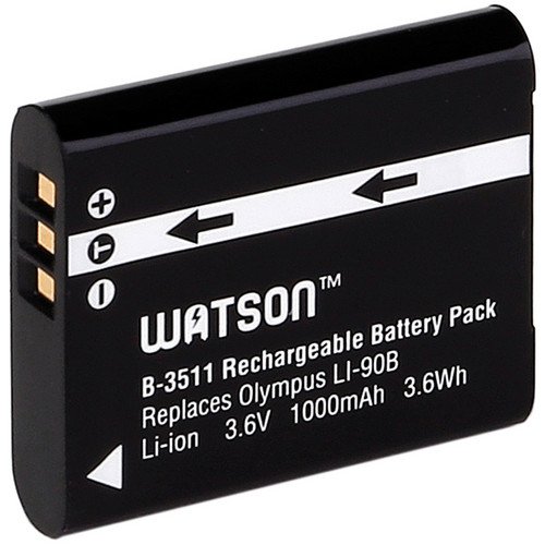 Watson LI-90B Lithium-Ion Battery Pack (3.6V, 1000mAh) -Replacement for Olympus LI-90B Battery TG-1 iHS, TG-2 iHS, Stylus XZ-2 his