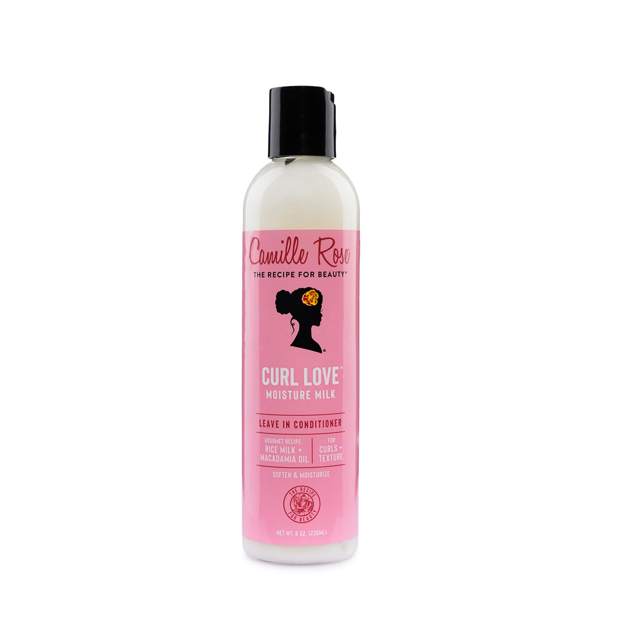 Camille Rose Curl Love Moisture Milk, Leave-In Conditioning Cream for Curls and Coils, Nourish and Strengthen, Macadamia Nut & Vanilla, 240 ml (Pack of 1)
