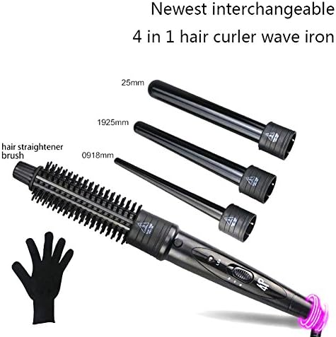 COUSINEE Professional 4 in 1 Curling Iron Curling Wand Hair Curler Curly Hair Comb