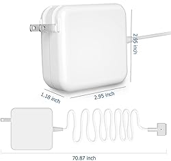 Mac Book Air Charger, Replacement 45W T-Tip AC