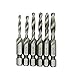 QST 6pcs Hex Shank HSS Screw Spiral Point Thread American Plug Hand Tap Drill Bits Combination 1/4 '' Hex Twist Tap Drill 4341 HSS Screw Countersink 6-32/8-32/10-24/10-32/12-24,1/4-20