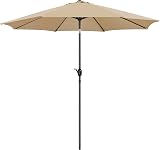 Yaheetech Garden Parasol Umbrella 3M Patio Table Umbrella Tan