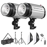 Neewer 600W Photo Studio Monolight Strobe Flash Light Softbox Lighting Kit with Carrying Bag for Video Shooting,Location and Portrait Photography(300DI)