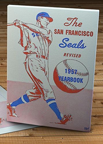 1957 Vintage San Francisco Seals Yearbook - Canvas Gallery Wrap - 10 x 14
