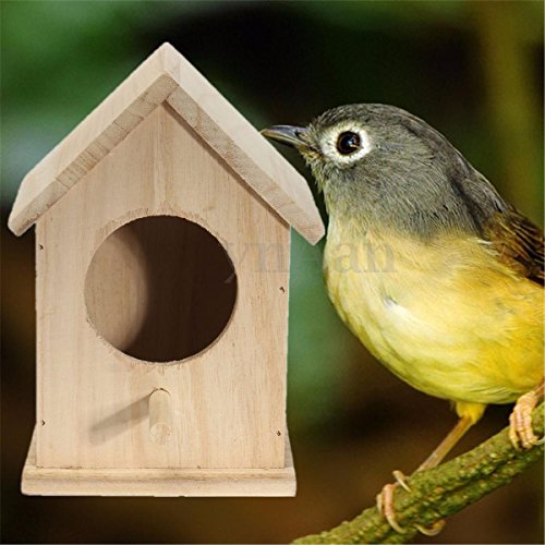 Hot Sale Wooden Bird House Feeder Wild Birds Nest Home Garden
