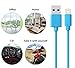 Charger(TM) 3Pcs 6Ft Charging Cord, Data Sync Charger Cable for iPhone 7 7 Plus 6S 6S Plus SE 5S 5C 5 iPad Air Mini iPad 4th iPod (Blue)