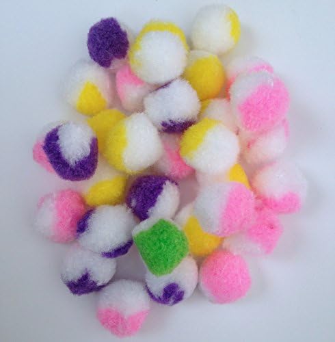 50 pcs Polyester Round Pom Poms Balls DIY Craft Ball Purpose Craft Making and Hobby Supplies Scrapbooking Crafts Pink White Yellow 20mm