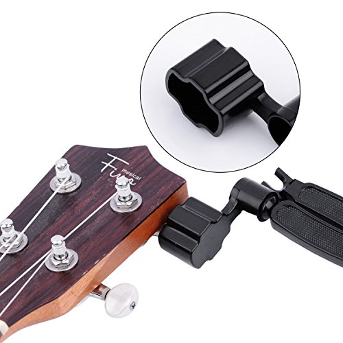 FINO Pro Guitar String Winder Cutter and Bridge Pin Puller, 3 in 1 Ukulele String Peg Winder Guitar Maintenance Tool,Black