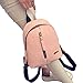 Creazy Women Leather Backpacks Schoolbags Travel Shoulder Bag (Pink)