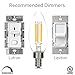 Dimmable E12 LED Candelabra Bulb Set - 4W, 40W Equivalent - 2700K Warm Light Vintage Style Candle Lightbulb for Chandelier, Ceiling Fan, Sconce, Desk Lamp or Porch Lights, Torpedo Top (Pack of 6)