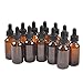 12 Pack,1oz 1 oz,Amber Glass Bottle Bottles with Black cap and Glass Droppers.Using for Essential Oils,Lab Chemicals,Colognes,Perfumes & Other Liquids.FREE 12 Chalk Labels