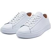 Men’s Everyday Sneakers – Casual Lace-Up Shoes with Rubber Sole, Lightweight Leather Footwear, Walking Comfort, Travel Ready