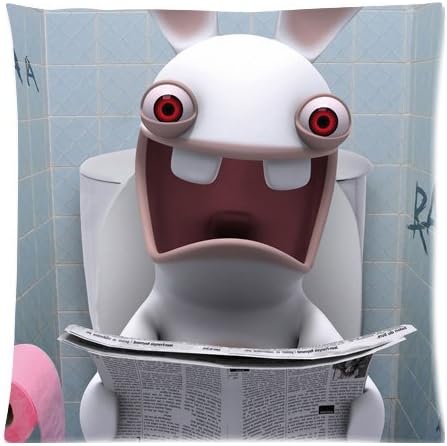 Funny Rayman Raving Rabbids Custom Zippered Pillow Cases 18x18 (Twin sides)