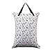 ALVABABY Large Wet Dry Bag Waterproof Hanging Cloth Diaper with Double Zippered Pockets 25x18 inches Laundry Bag HL-H001