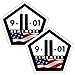 Remember 911 #02 -2 pack sticker #FS286 Decal World trade center memorial patriotic USA vinyl