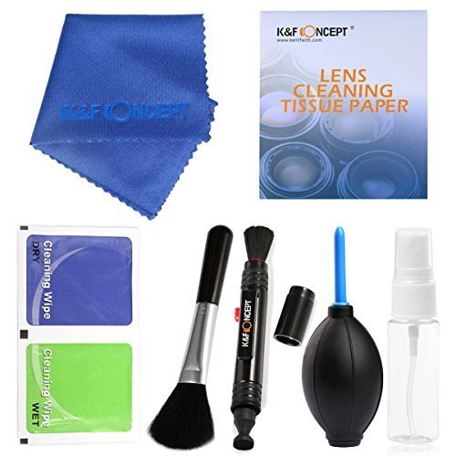 Cleaning Kit, K&F Concept Professional Lens Cleaning Pen Cloth Tissue Cleaner For Canon Nikon DSLR Camera Sensitive Electronics