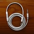 New White 3.5mm headphone car AUX cable cord adapter with remote and mic for iphone 4 4s 5 5s 5c ipod ipad