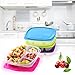 Happy Lunchboxes 4-compartment Leak Proof Bento Lunch Box Containers for Adults - Set of 4 (Large)