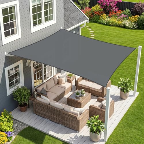 Sunnylaxx 3.5x5m Sonnensegel Wasserdicht Rechteckig Anthrazit