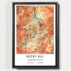 Rocky Hill Map Poster, Connecticut Map Art