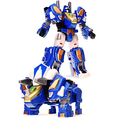 HW GLOBAL Dino Core Mega D Fighter Triceratops Two Modes Transformable Robot Composed Joint Action Figures / Holiday, Birthday Dinosaur Robots Toys for Kids Triceratops