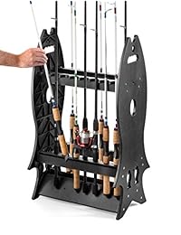 Wealers 16 soporte para caña de pescar, soporte de almacenamiento, organizador de garaje, diseñado para sostener cualquier tipo de caña de pescar, senderismo, palos que lo mantendrán estable.