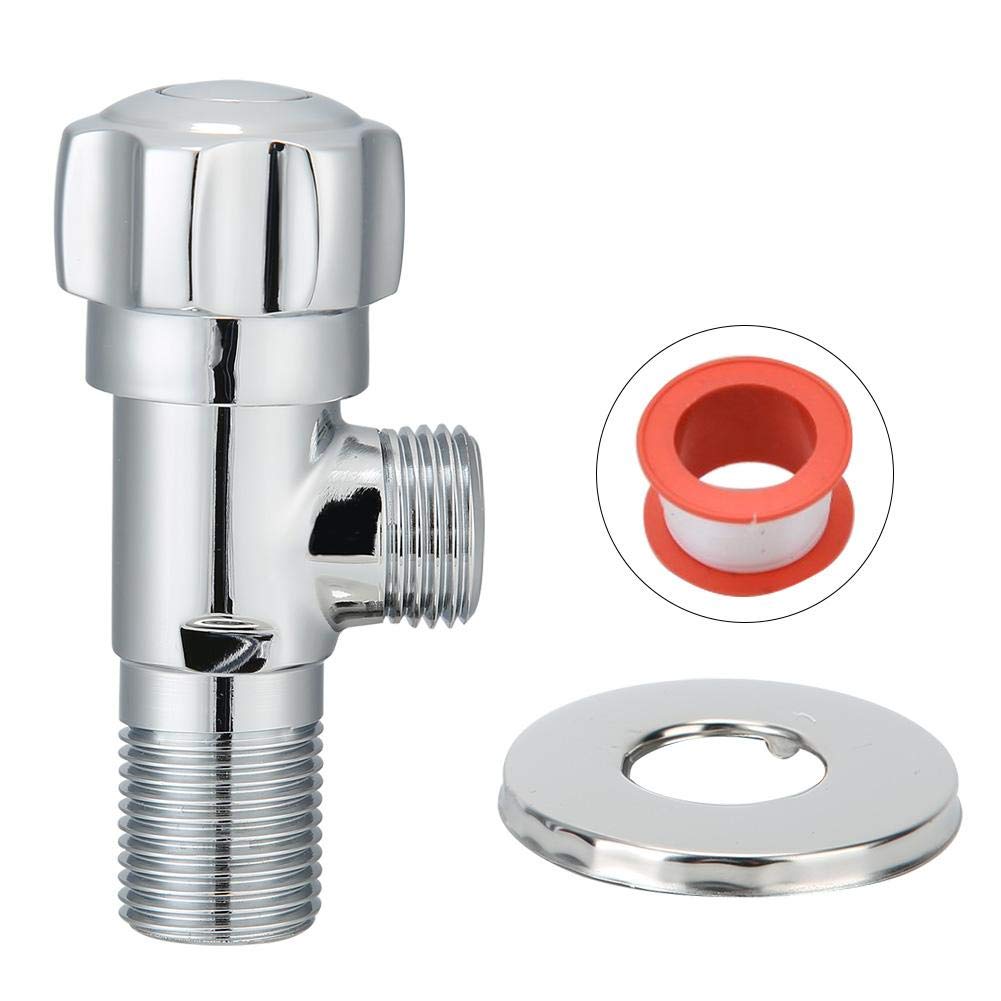 Angle Valve G1/2in Copper Water Stop Valve for Washbasin Kitchen Faucet Water Heater Toilet