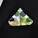Shlax & Wing Mens Pocket Square Dots Green Black White Handkerchieves Silk Hanky