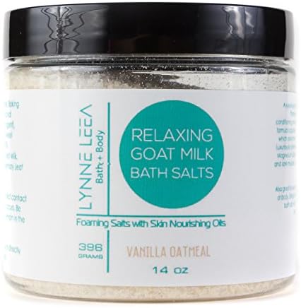 Natural Goat Milk Bath Soaking Salts- Vanilla Oatmeal - Skin Nourishing โ for Relaxation, Detox, Dry Skin, Sore Muscles Lynne Leea