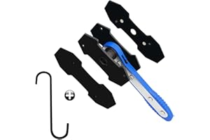 IRmm Car Brake Caliper Press Ratchet Caliper Piston Tool Brake Spreader Piston Caliper Wrench Spreader Tools with 2 pcs Steel Plates and a Pair of Gloves (Blue)