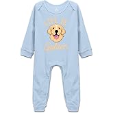 DOQOSESHY Life is Golden(Golden Retriever) Infant Cotton Bodysuit Romper Baby Jumpsuit, 3 Months, Long Sleeve-white