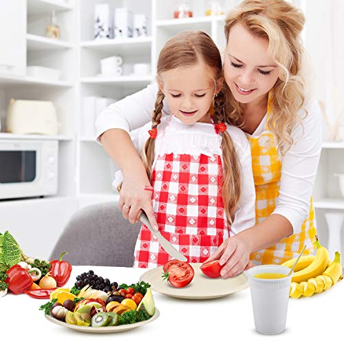 Gezond 350Pcs Disposable Dinnerware Set, Eco-friendly Dinnerware Includes Compostable Biodegradable Plates, Forks, Knives, Spoons, Cups and Straws for 50 Guest Party, Birthday, Picnic - Thumbnail 4