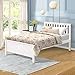 Harper&Bright Designs Wood Platform Bed with Headboard, Footboard, Wood Slat Support, No Box Spring Needed(Twin, White)