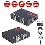 AV Access USB Extender 196ft Over Cat5e/6,with 4 USB2.0 Ports,Plug and Play,No Driver,Supports All Operating System,Two Web Cameras Work Synchronously