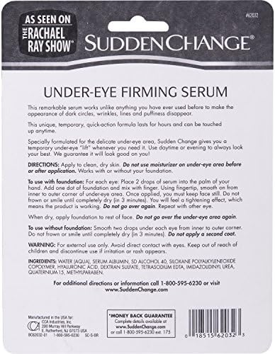 sudden change under eye firming