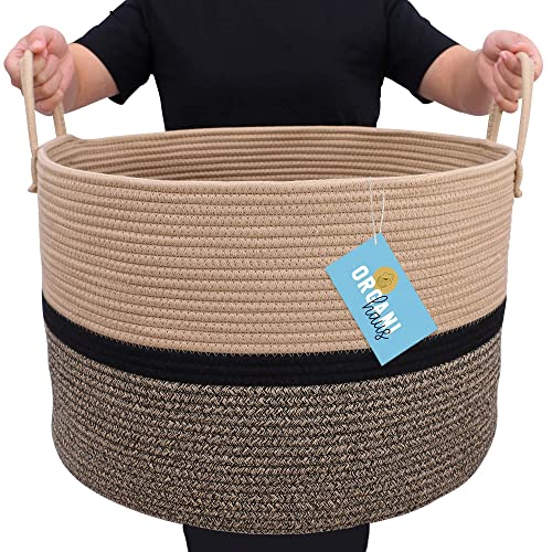 OrganiHaus Blanket Storage Basket 20x13 Extra Large Basket for