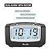 DreamSky Dual Alarm Clock with Smart Adjustable Nightlight, Snooze, Large LCD Display, Portable Battery Operated, Ascending Alarms Sound, Simple Operate Clocks for Bedroom and Kids